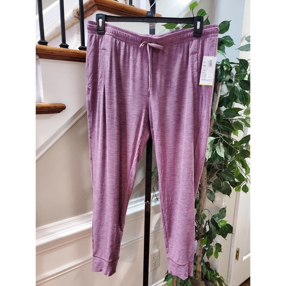Old Navy Active Women's Purple Polyester Pull On Mid Rise Jogger Pant Size Large - Picture 1 of 12